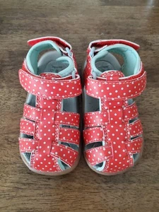 SEE KAI RUN Paley Cute Red Polka Dot Fisherman Sandals Toddler Sz 6 - Picture 1 of 7
