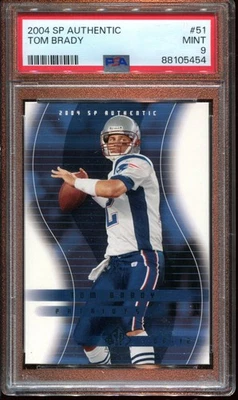 2004 SP Authentic Tom Brady #51 PSA 9 MINT - Image 1 of 2