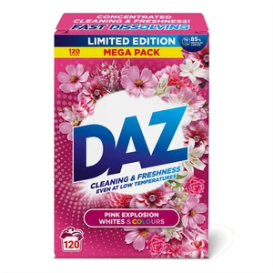 Daz Fast Dissolving Washing Powder Whites & Colours Pink Explosion 120 Washes - Picture 1 of 1