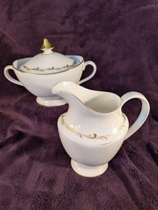 Vintage Royal Doulton "Rondo" H4935 - Lidded Sugar bowl & Milk Jug - see details - Picture 1 of 17