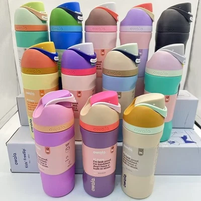 16oz Kids Owala FreeSip Water Bottle Sport Mug - 14 Colors In Stock - Image 1 of 4