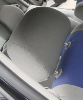 VW Golf 4 Bora Headrest Front or Rear Grey (Blue Stitching) Generation - Image 1 of 2