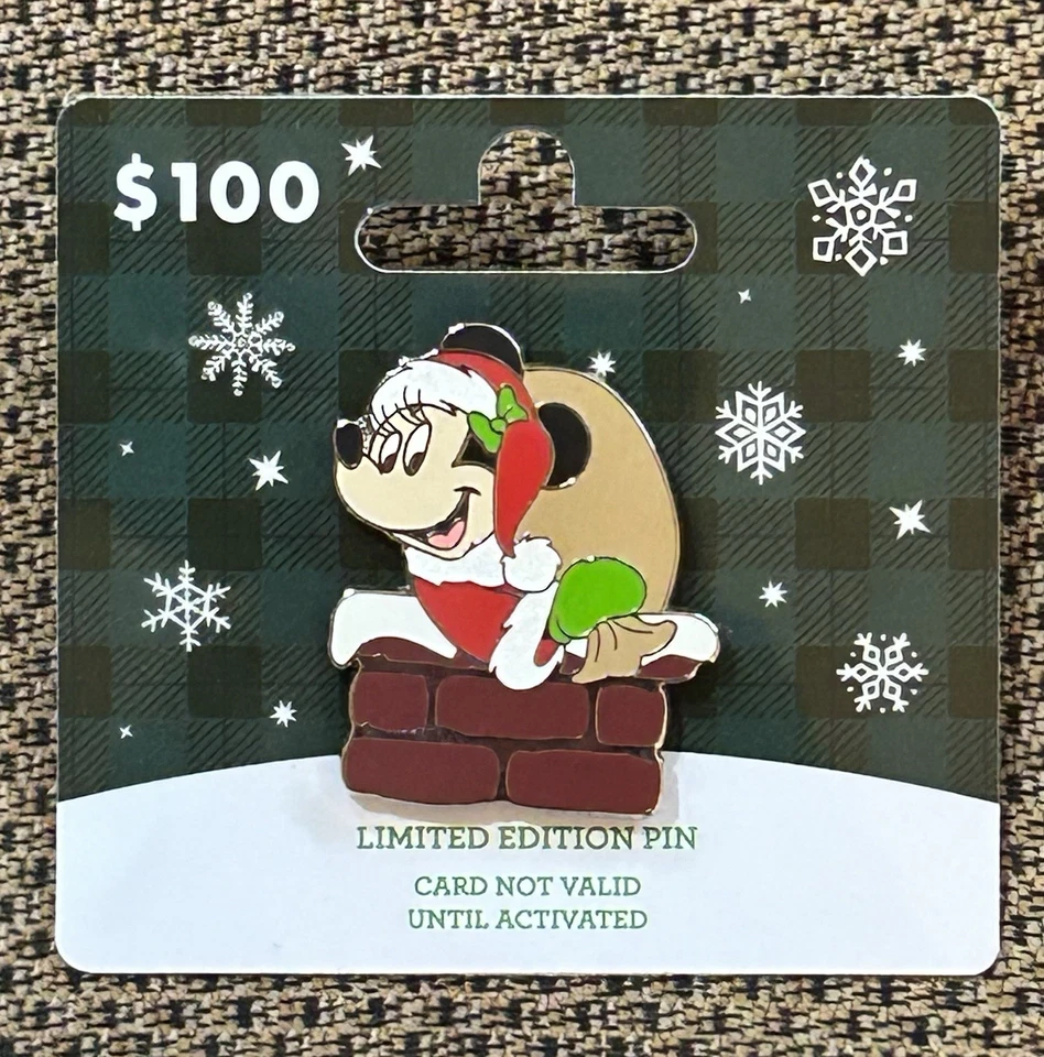 Prendedor de tarjeta de regalo de chimenea de Minnie Mouse de Navidad de Disney para señora Santa Claus Foto 1 de 1