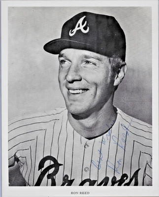 Ron Reed, Atlanta Braves — Autographed 8x10 — Historic Autograph & Card Co - Image 1 of 3