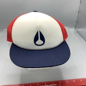 NIXON Snapback Hat Adjustable Cap Rare Yupoong Lid Red Wh. & Blau - Bild 1 von 4