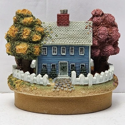 Tarro de velas vintage Yankee Our America azul casa colonial otoño otoño Foto 1 de 4