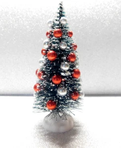 Wunderschöner Weihnachtsbaum Rot/Silber für die Puppenstube! - Bild 1 von 1