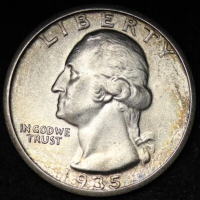 1935-S Washington Quarter CHOICE FREE SHIPPING E303 AMT - Image 1 of 2