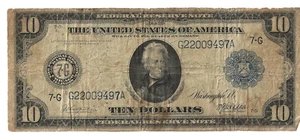 1914 Series $10 Ten Dollar Federal Reserve Note - Chicago. - Picture 1 of 2