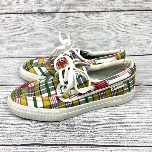 Mocassini da barca slip on tela CONVERSE a quadri uomo 7 donna 8 5