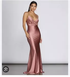 NWT Long Formal Elegant Dress for Women, Party Wedding Guest, Mauve - Picture 1 of 4