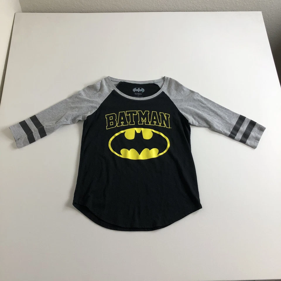 Camisa Batman manga larga para mujer talla mediana negra/gris Foto 1 de 4