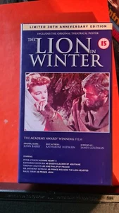 THE LION IN WINTER UK PAL VHS VIDEO 1998 LTD 30th Anniversary w/ FILM POSTER - Picture 1 of 7