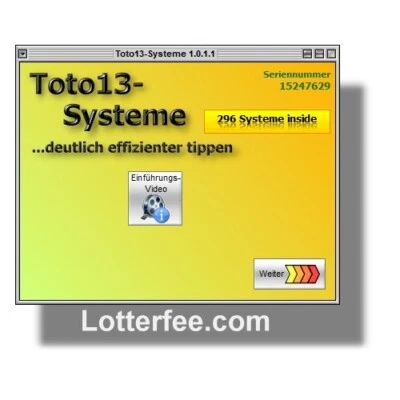 Toto13-Systeme, PC-Programm für die TOTO Ergebniswette per Download - Bild 1 von 4