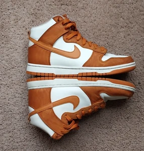 Nike Men's Dunk High Monarch Canvas Orange White Size 7.5 - Picture 1 of 7