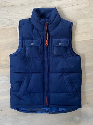 Двусторонняя детская куртка-пуховик GAP темно-синяя / камуфляжная размер S 6-7 лет - Изображение 1 из 4