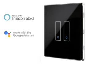 Interruptor inteligente iotty 2 compartimentos WiFi SmartHome Switch interruptor de luz negro E2-12 - Imagen 1 de 3