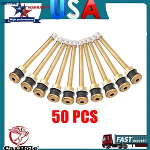 50 Packs TR573 Truck Tire Valve Stem Wheels 22.5 /24.5 For Rim Φ.625".L: 4.527" - Picture 1 of 10