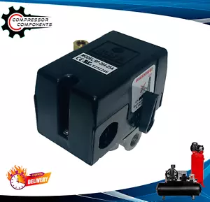 Heavy Duty Air Compressor Pressure Switch 140-175 PSI 4 Port W\ Unloader 25 amp - Picture 1 of 7