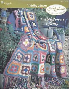 Beautiful Crochet Afghan PATTERN Wildflowers Scrap - Picture 1 of 1