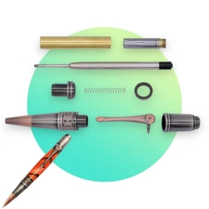 Legacy, Da Vinci Drehstift Antik Rose Kupfer & Pistole-Polish Drehstift Set - PRX1 - Bild 1 von 6
