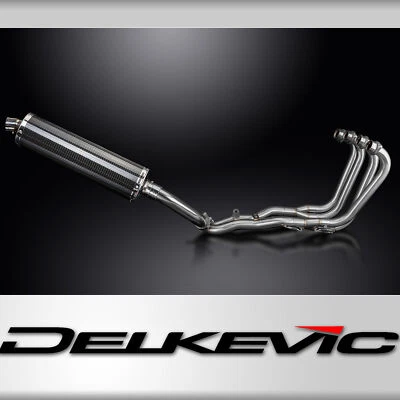 Honda CBR1000F FH-FX Hurricane 1987-99 Full Exhaust 4-1 18" Oval Carbon Muffler — 第 1/4 张图片