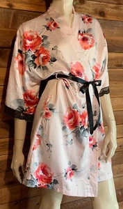 APT. 9 PINK FLORAL SATIN SIZE SMALL ROBE   #13293 - Picture 1 of 9