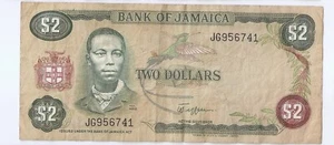 Jamaica 2 Dollars 1982- 1986 Paul Bogle, Red-billed streamer - Picture 1 of 2