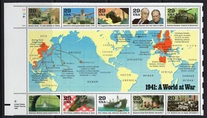 US #2559 29¢ 1941 A World at War Sheet of Ten Stamps MNH - Picture 1 of 1