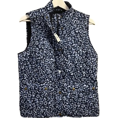 Женский пуховик Talbots Размер Petite Размер Large Синий Принт Флис Стильный 90 - Изображение 1 из 4