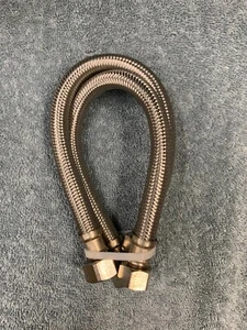 Edelstahl Wasserzuleitung 1/2" Kompression x 1/2" IPS x 12" lang (2er Pack) - Bild 1 von 2