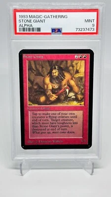 Magic MTG - Alpha - Stone Giant - PSA GRADED 9 MINT -GradedAlpha- - Image 1 of 2