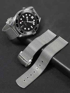 Correa de reloj de acero inoxidable macizo para Omega Haima 30 20 mm Milan malla correas de muñeca - Imagen 1 de 26