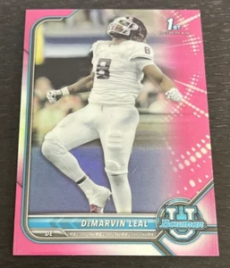 2021-22 Bowman University-DeMarvin Leal-Pink Chrome -#68 -Texas A&M / Pittsburgh - Picture 1 of 2