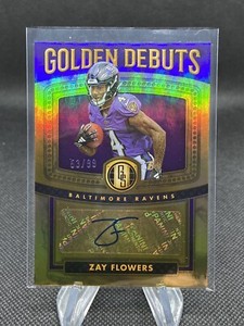 2023 PANINI GOLD STANDARD ZAY FLOWERS ROOKIE GOLDEN DEBUTS AUTO /99 #GD-9