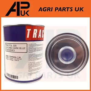 1 Litre Leyland Dark Blue Tractol Paint Tractor Agriculture Machinery Spray - Picture 1 of 2