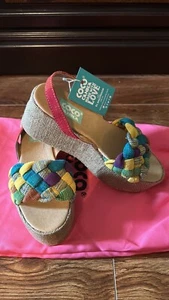 Neu Coco Zimt mehrfarbig Wedges Plateau Sandalen Gr. 7.5 - Bild 1 von 6