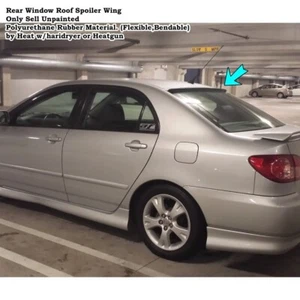 SpX 284R Rear Window Roof Spoiler Wing Fits 2000~2008 Toyota Corolla Altis Sedan - Picture 1 of 17