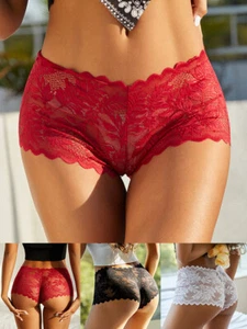 Sexy Lingerie Donna Pantaloncini Mutandine Slip Mutandine Intimo Sottili Vedi Attraverso^ - Foto 1 di 18