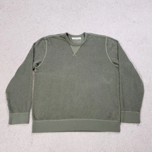 Outerknown Hightide Sweater Mens M Green Organic Cotton French Terry Knit Jumper - Picture 1 of 13