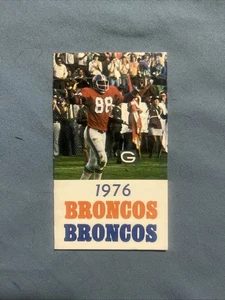 POCKET SCHEDULE NFL 1976 DENVER BRONCOS HIRSCHFELDS OFFICE FURNITURE - Picture 1 of 5