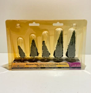 Scene-A-Rama #SP4154 Lot of 5 Evergreen Trees With Packaging - Picture 1 of 7