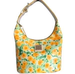 Dooney & Bourke gelbe Petunie Blumen Bucket Handtasche Y2K - Bild 1 von 16