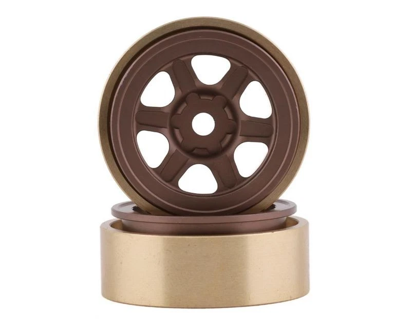 SSD RC 00440 SCX24 1.0? Aluminum/Brass Challenger Wheels (Bronze) (2) - Image 1 of 1