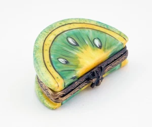 Beautiful Limoges Lime Slice Hand Painted Trinket Box - Picture 1 of 5
