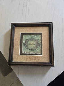 Vintage Sally Ray Cairns Publishing Framed Shadowbox Art Tile - Indian Ocean - Picture 1 of 4