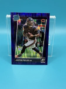 2021 Optic Justin Fields Rated Rookie Purple Shock Prizm #204 - Picture 1 of 3