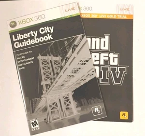 Grand Theft Auto IV (Xbox 360, 2008) Manual e Inserto Xbox Live - Imagen 1 de 1