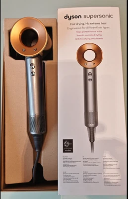 Dyson Supersonic Haartrockner - Nickel/Kupfer neu + OVP Top - schnelle Trocknung - Bild 1 von 4