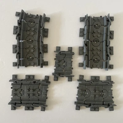 Lot of 11 Pieces Lego Flexible Train Track Flex Dark Bluish Gray - Image 1 of 2